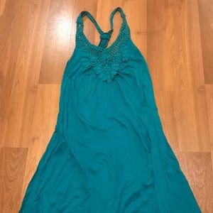Teal Cotton Crochet Dress